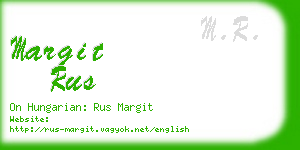 margit rus business card